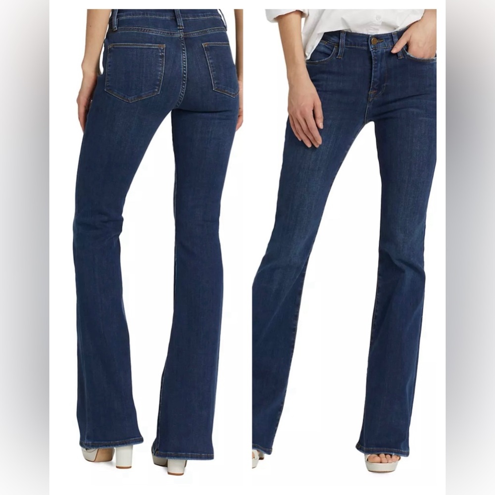 Frame Le High Flare high rise button fly flare leg jeans Size 27